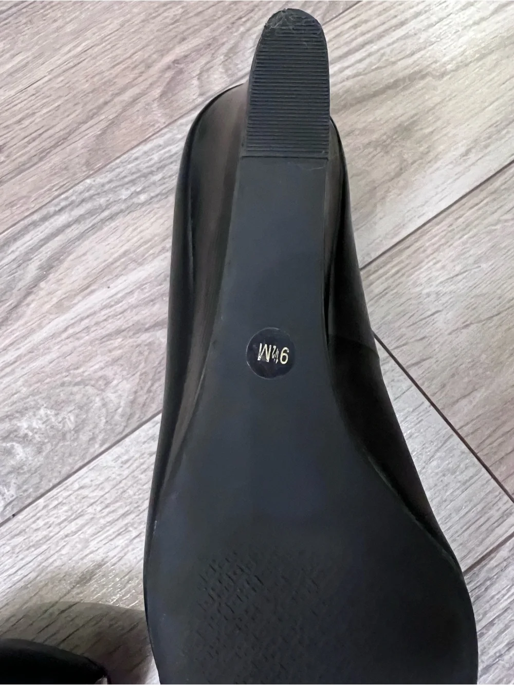 Tory Burch Miller Black Wedge, Leather with Black Logo Size 9.5 - Like  New